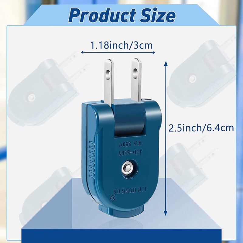 1Set spina del cavo di prolunga di ricambio spina elettrica a 2 poli spina elettrica girevole cavo di prolunga spina americana