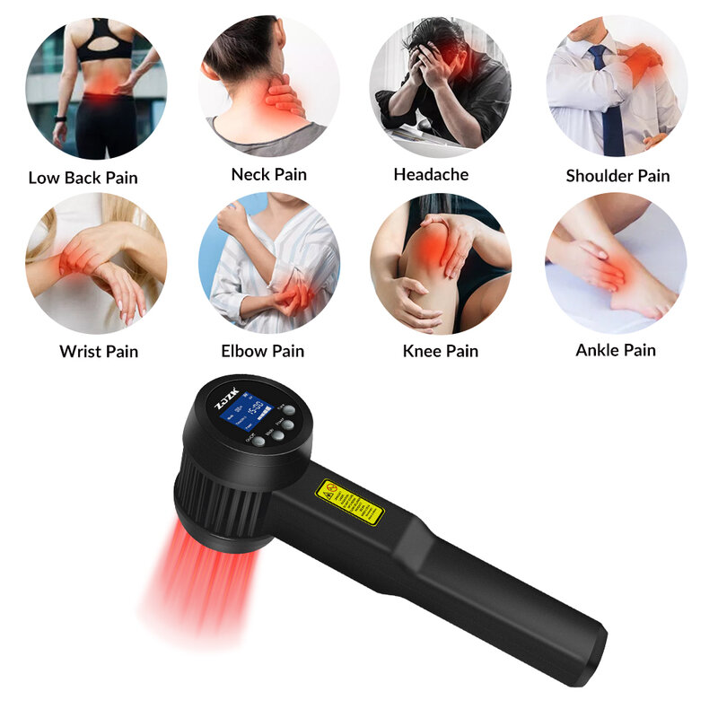 ZJZK 3W Laser Device Healing With 15x808nm+10x650nm 25 Diodes Effective for Muscle Pain Tissue Repair Anti-inflammations and Inj
