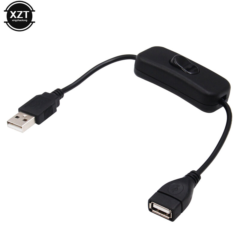Câble USB avec interrupteur marche/arrêt, câble d'extension pour lampe USB, ventilateur USB, ligne d'alimentation, adaptateur T Vets de salle de bain durable, 28cm