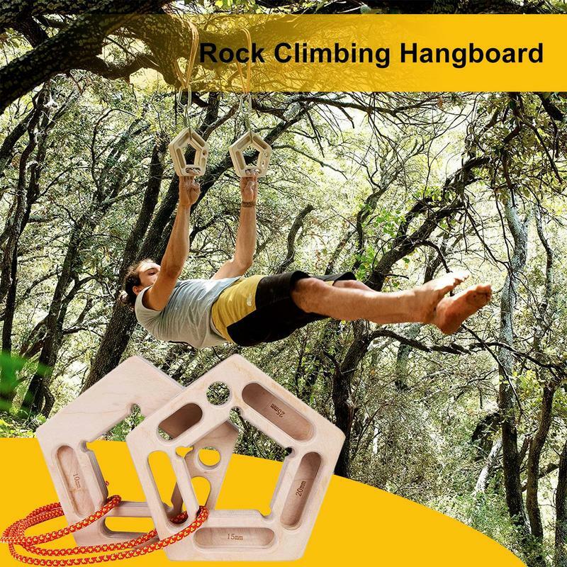 Tablero de tracción para escalada en roca, tabla de entrenamiento para fortalecer los dedos, herramienta de práctica de antebrazo, escalada al aire libre