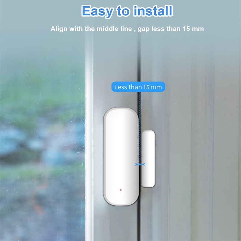 Tuya Zigequation-Détecteur de capteur de porte et fenêtre, protection de la sécurité à domicile, système d'alarme, contrôle de la vie intelligente, prend en charge Alexa, Google Home