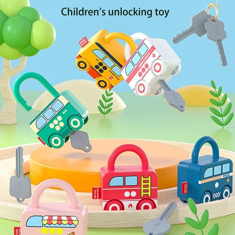 Kolorowe zamki do nauki kluczami liczenie Montessori matematyka i liczby pasujące zabawki edukacyjne materiały dla małych