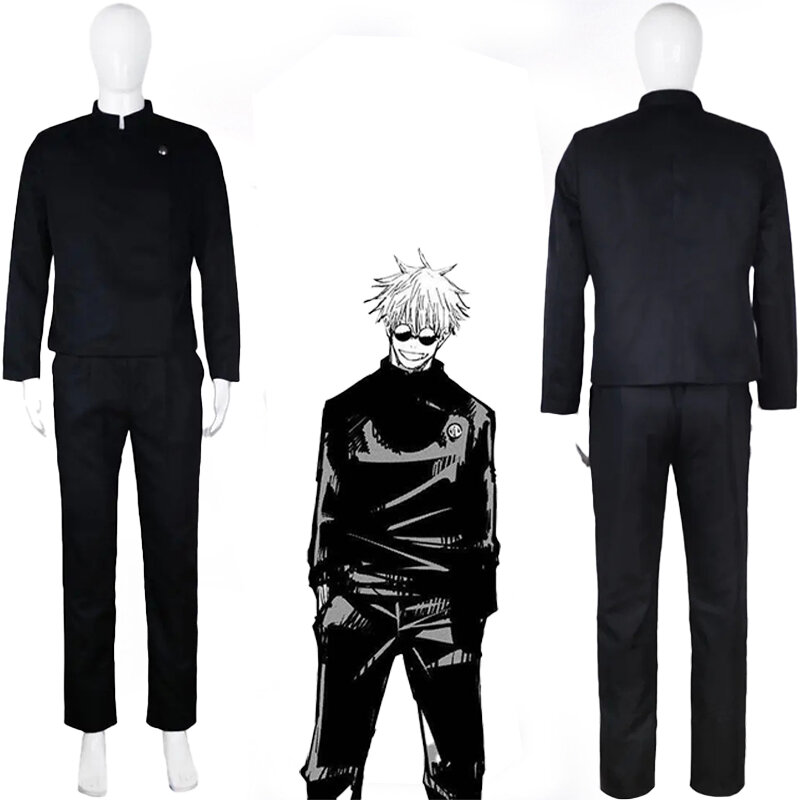 Anime Jujutsu Kaisen Fushiguro Toji Cosplay Costume Adult Unisex Short Sleeve Top Pants Suit Halloween Uniform Party