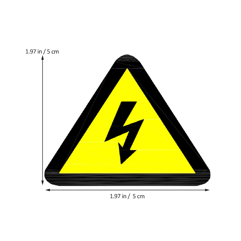 Stiker Logo elektrik 20 lembar, stiker peralatan listrik peringatan voltase tinggi, Label guncangan elektrik untuk peringatan keselamatan, Applique