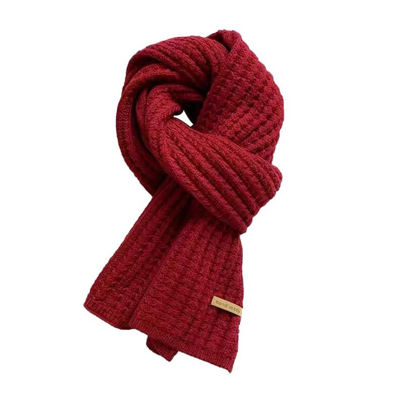 겨울 따뜻한 니트 스카프, 긴 사이즈, 두꺼운 여성 스카프, 한국 캐주얼 야외 열 남성 블랙 스카프, 크리스마스 선물