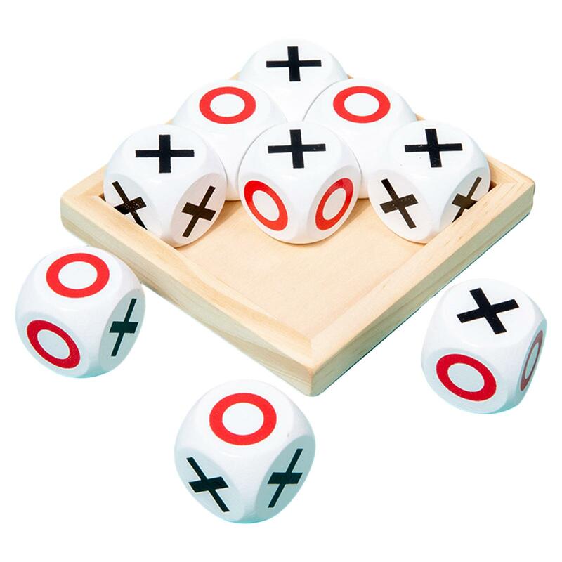 Tic TAC Toe Board Game Coffee Table Game Xoxo Chess Board Game Hand Crafted Brain Teaser for Children Backyard Travel Gifts