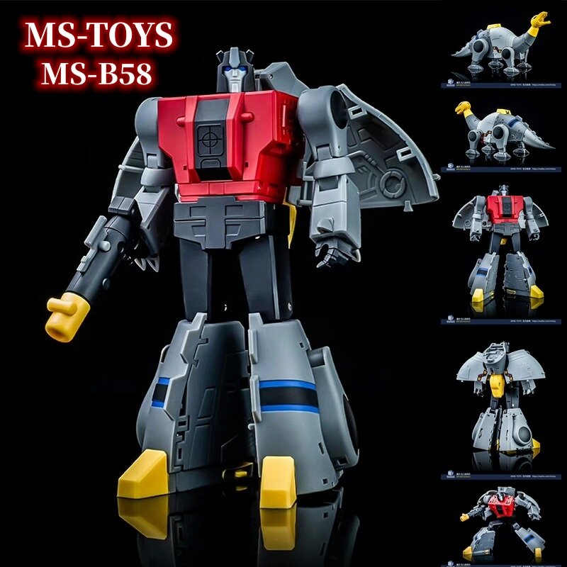 Figuras de acción de Transformers, juguetes de Robot transformable, Cuadrado mágico, MS-TOYS, barro de MS-B58, Brontosaurus G1, en Stock