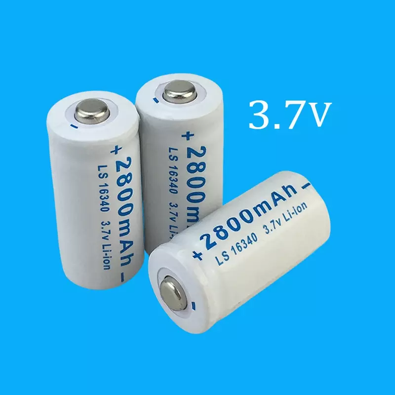 Batterie lithium-ion aste pour caméra de sécurité, CR123A, RCR 2024, ICR 123, 16340 mAh, 2800 V, nouveau, 3.7