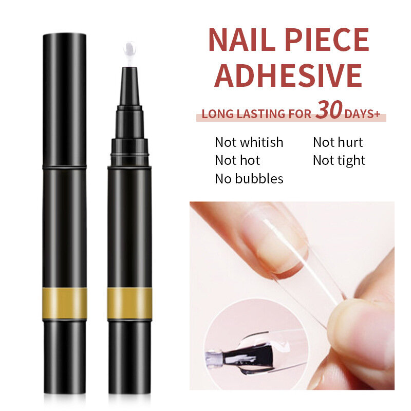 Multifunctional Base Coat Pen Solid Gel Nail Phototherapy Adhesive Pen Fake Nail Adhesive Diamond Adhesive