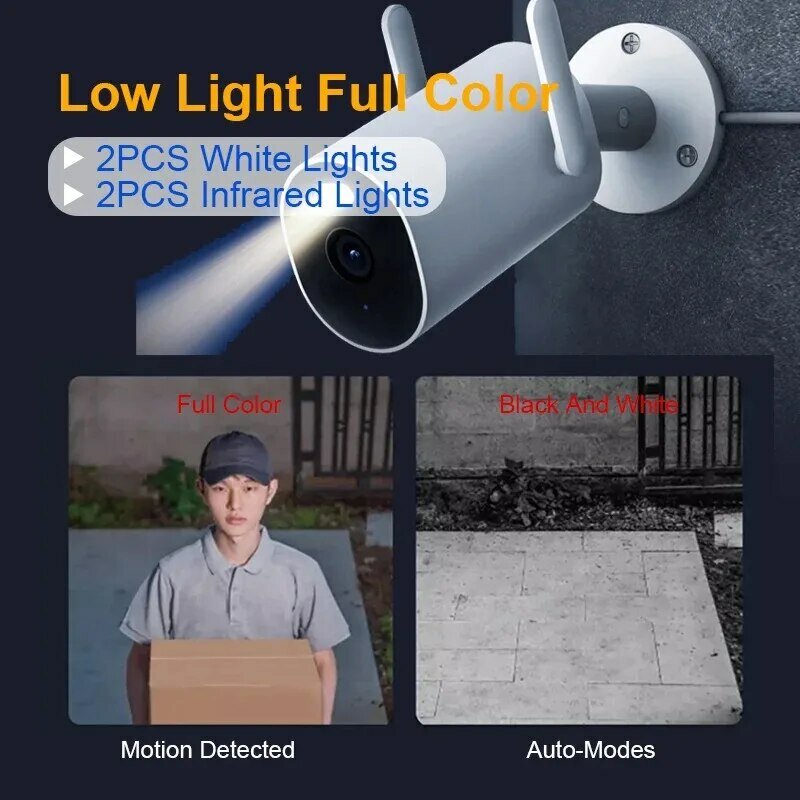 Xiaomi WiFi умная уличная камера AW300 2K полноцветная камера ночного видения IP66 водонепроницаемая веб-камера для видеонаблюдения домашняя камера безопасности