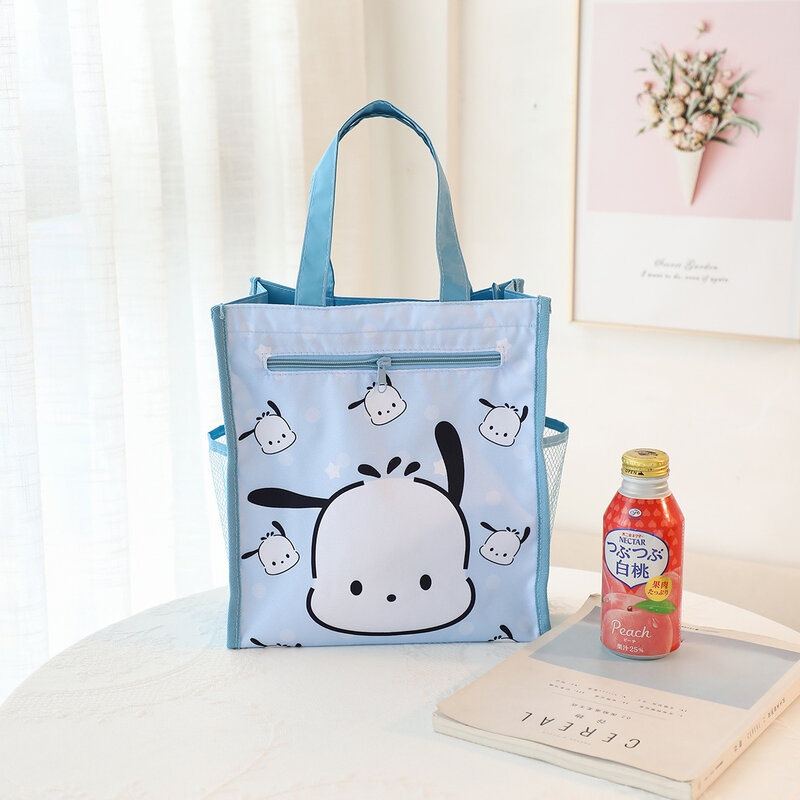 Sanrio Cinnamoroll Kuromi Mymelody Cartoon Water proof Tuition Bag kawaii Anime double-layer Tote Bag art pack Shopping Bag