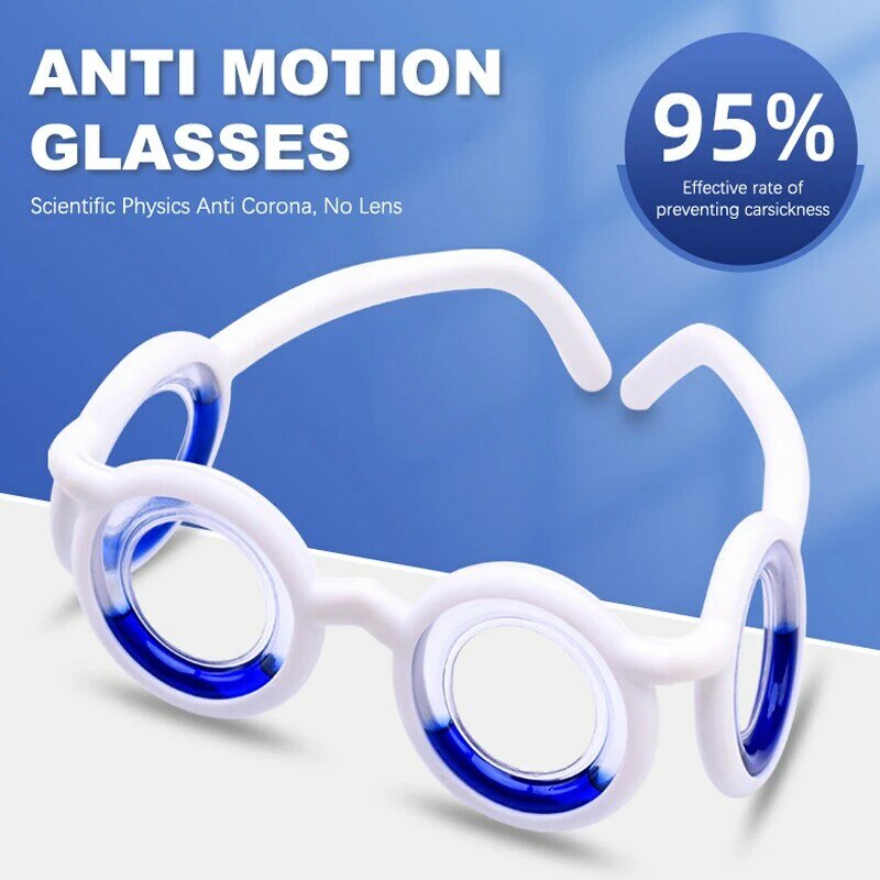 Anti-Sickness Glasses Adults Children Cars Ships Airplanes 3D Vertigo Prevention Liquid Glasses Detachable Anti-Nausea Eyewear