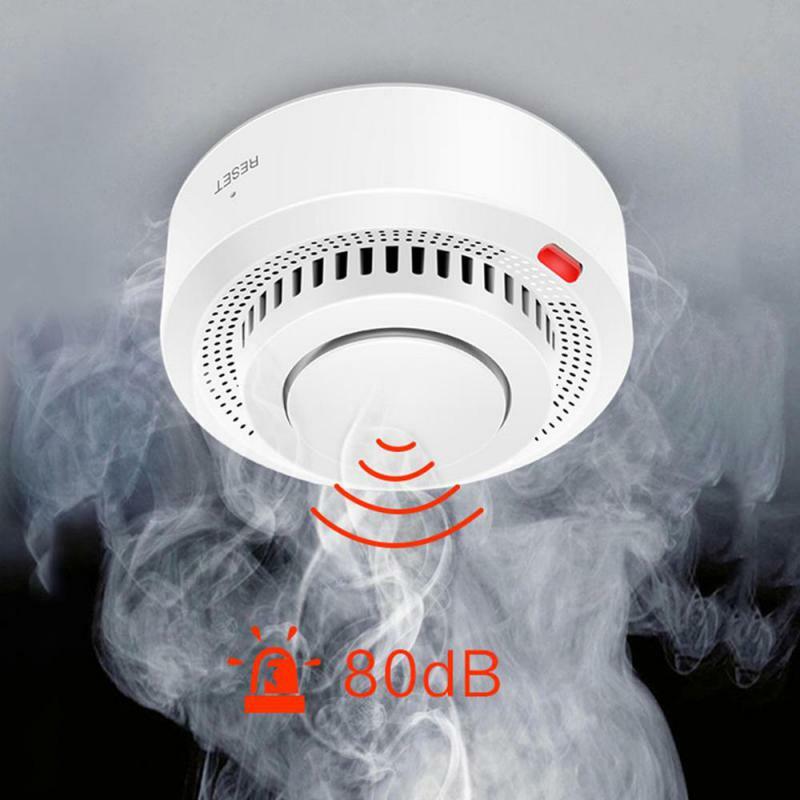 Tuya Zigbee-Detector de humo inteligente, sistema de seguridad para el hogar, Sensor de alarma contra incendios, aplicación Smart Life, 80DB, WiFi