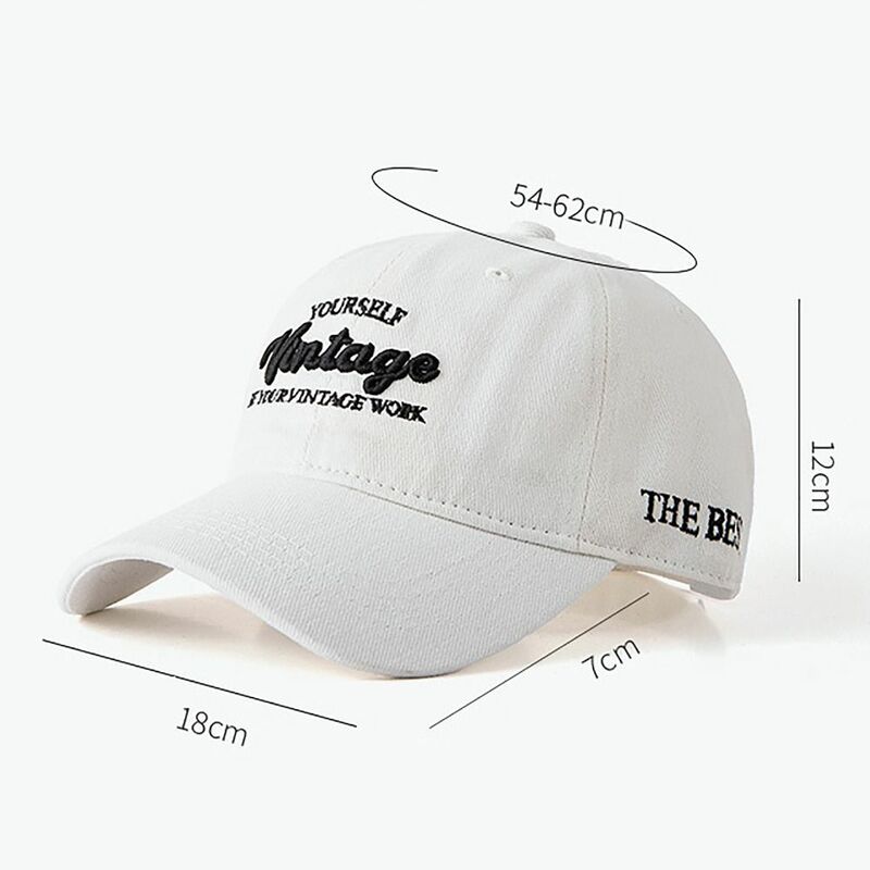 Adjustable Baseball Cap Retro Face Smaller Letters Embroidered Sun Hat Duck Tongue Casual Peaked Hat Sports Outdoor