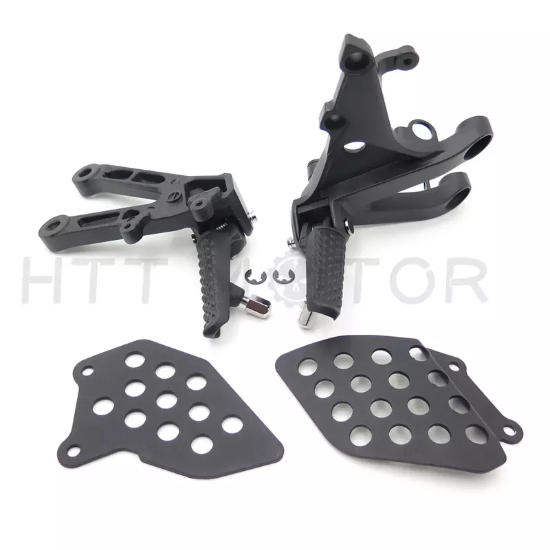Black Front Rider Foot Pegs Bracket Fit for Honda Cbr 600Rr Rr 2007-2014 Free Shipping Motor Parts