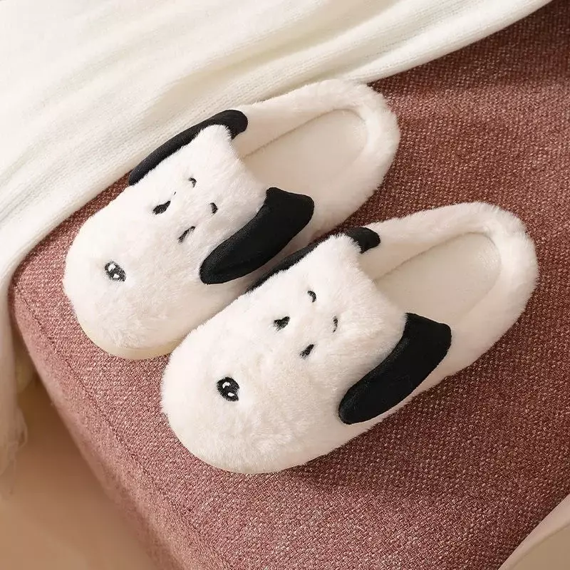 New Snoopy Plush Slippers Kawaii Women Men Creativity Winter Warm Soft Fashion Flat Shoes Girl Home Indoor Cartoon Cute Slippers