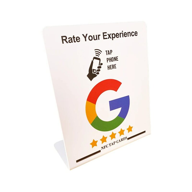 Google Review NFC Stand Layar NFC Touchless Untuk Memindai Google Review NFC216 13.56mhz Menu Stand