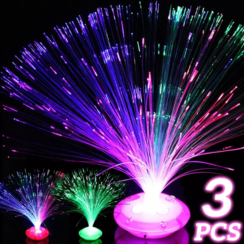 Colorido LED Fibra Óptica Luz, Piscando Night Lights, Firework Lâmpadas, Starry Sky Lamp, Natal, Festa de Casamento, Home Decor