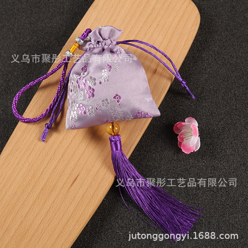 Dragon Boat tas harum Festival tas kosong tas harum Lavender tas dengan bordir bawaan rumbai kantong harum liontin mobil