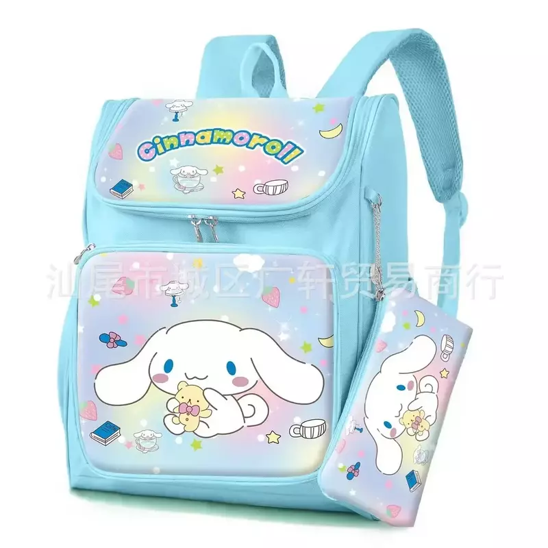 Sanrio Hello Kitty Melody Kulomi Children's Backpack Cartoon Cute Original Girl Kawaii Large Capacity Student School Bag