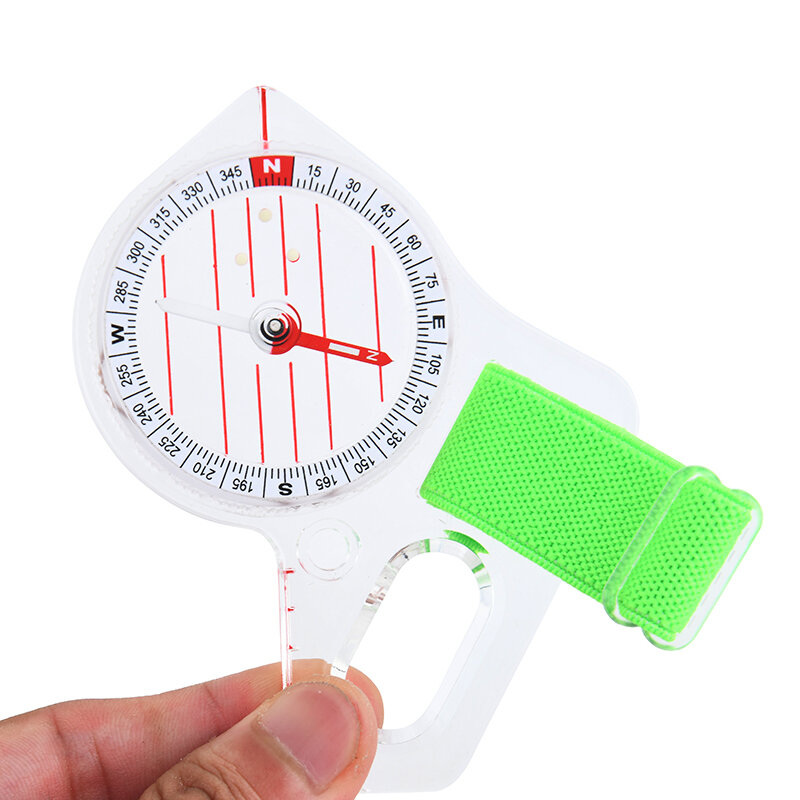 1pc Portable Compass Map Scale Compass Outdoor Professional Thumb Compass Competition Orienteering Compass
