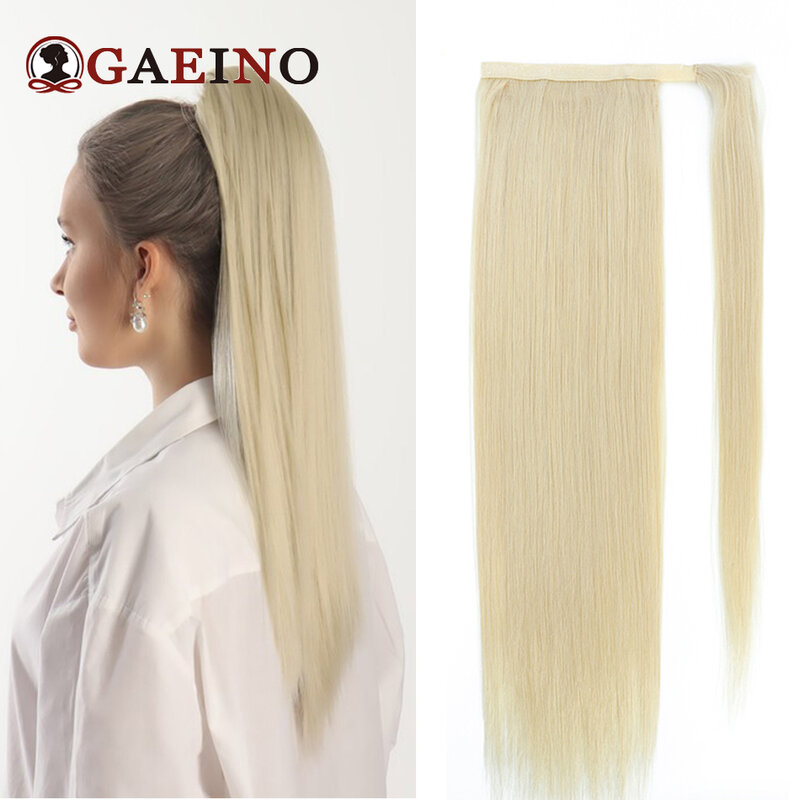 Wrap Around Ponytail Hair Extension Human Hair Straight Long Hair Pony Tails Thick Human Hair Straight Horsetail Extension