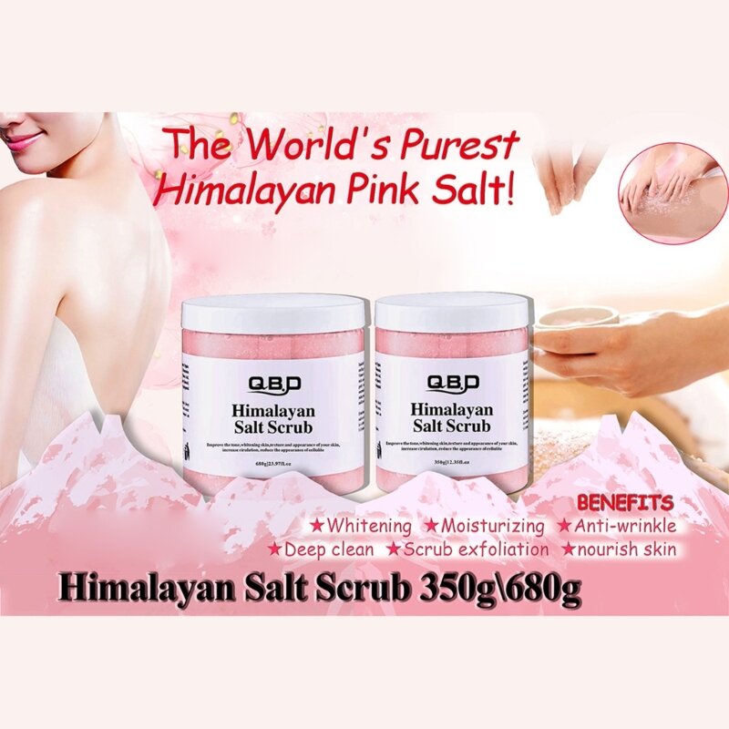 DRMEINAIER Himalayan Salts Body Scrub Women Moisturizing Dead Cuticles Softening Skin Salts Scrub Body Scrub Drop Shipping