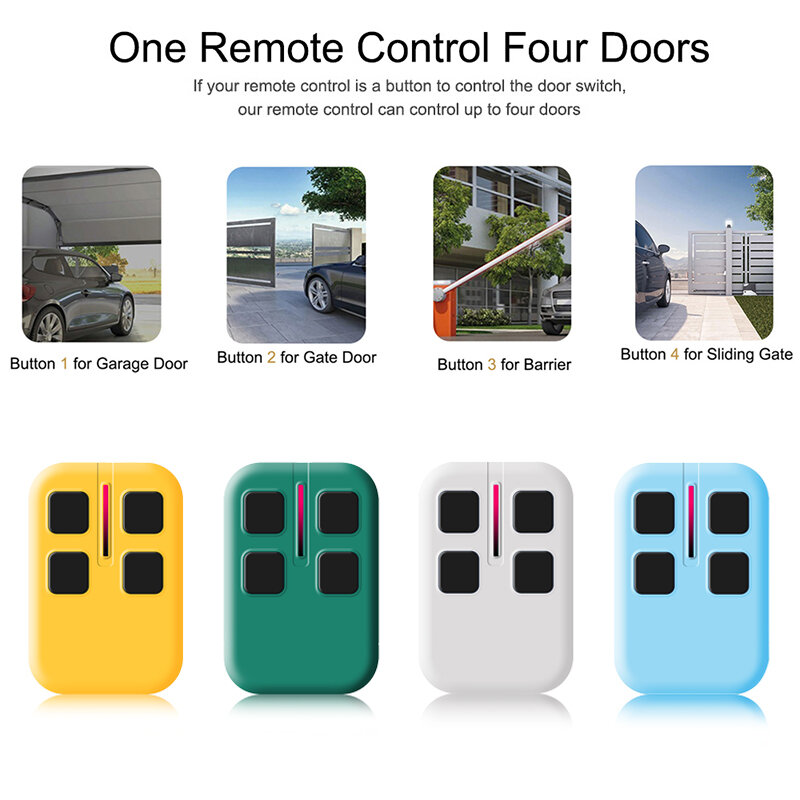 For TAU 250T-4RP 250K-SLIMR 250K-SLIMRP Garage Door Remote Control 433.92MHz Rolling Code Compatible With TAU Remote Control