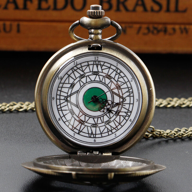 فريد شخصية الإبداعية جيب فوب ساعة Vintage الكلاسيكية طالب الرجال المرأة كوارتز قلادة ساعة الجيب تذكارية reloj