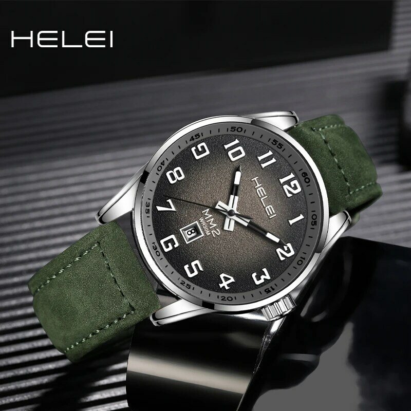 HELEI-Relógio de quartzo masculino, relógio de pulso, Field Series, vento confortável, multifunções, novo modelo, série KHAKI FIELD, 2024