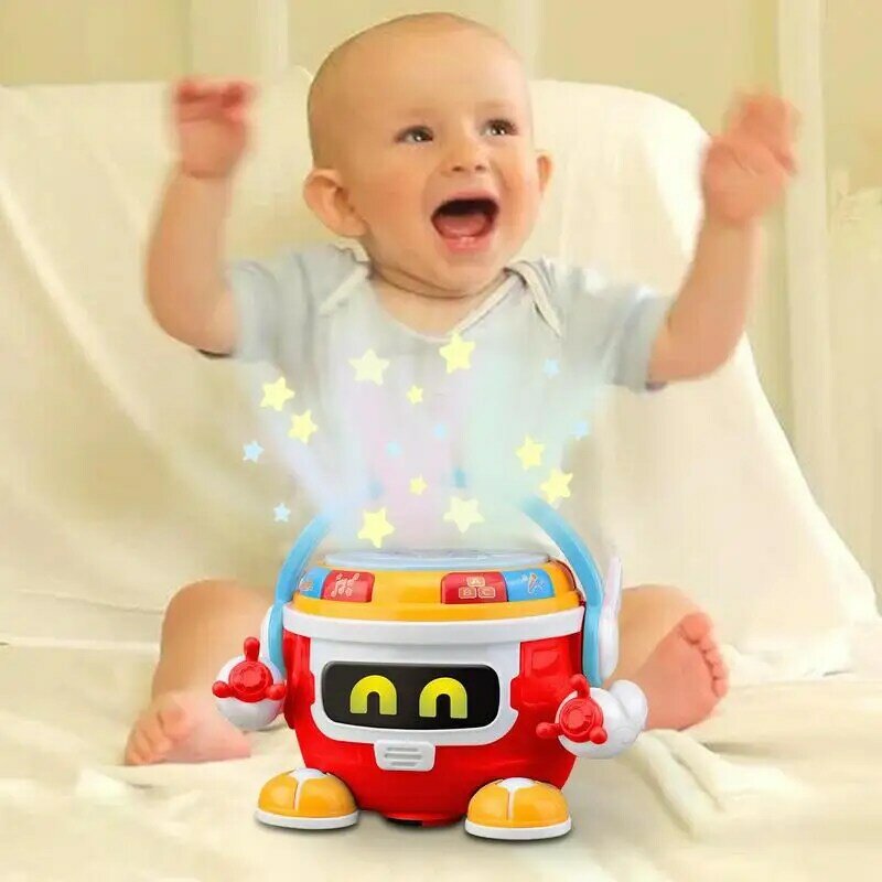 Kids Music Drum Toy Kids Electric Drum Toy Instruments Portable Educational Electric Musical Instruments Toys Christmas Birthday