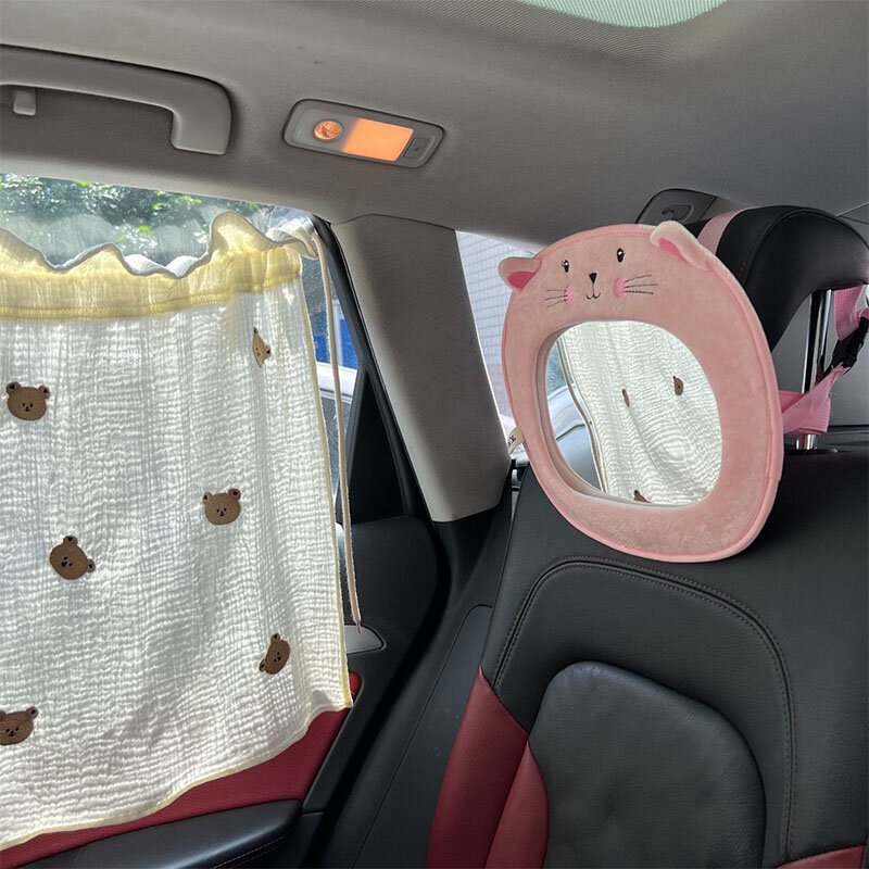 Wiszące lusterko wsteczne dla niemowląt Auto urocze zwierzątka pluszowe poduszki do samochodu wisiorek dzieci do fotelika obserwacja lusterko wsteczne dla dziecka