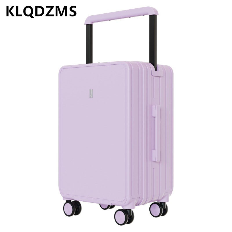 Klqdzms 20 "22" 24 "26インチ高品質スーツケース女性用大容量トロリーケース男性用ビジネスボードボックスローリング荷物