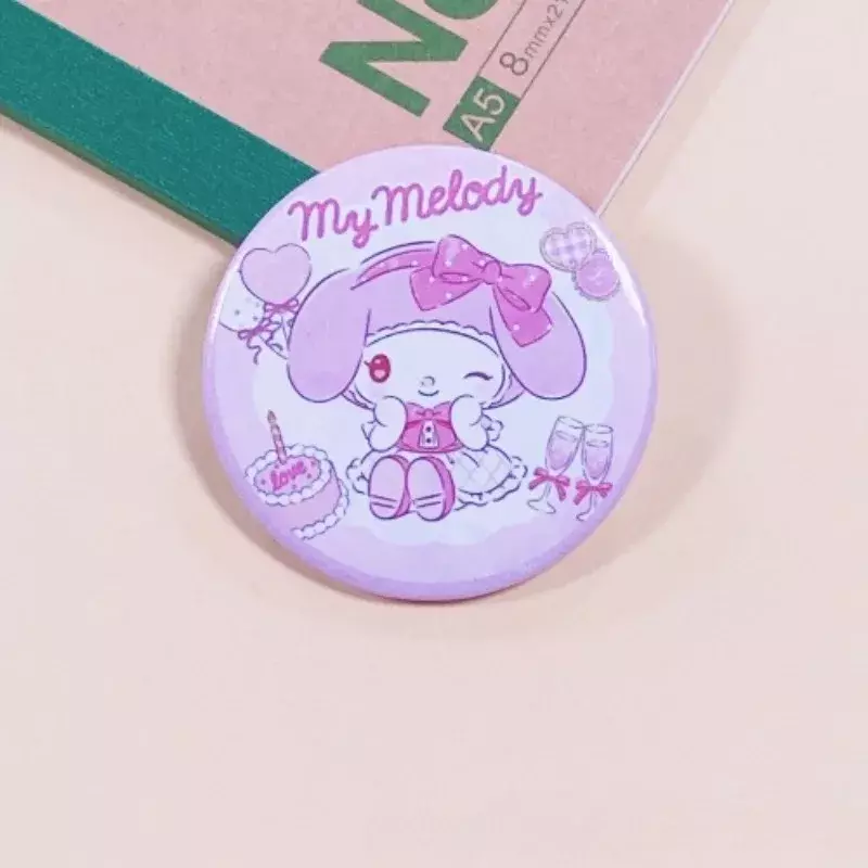 Sanrio Kuromi Cartoon Broochs Anime Action Figures Cinnamoroll My Melody Lapel Pins Backpack Clothings Decoration Children Gifts