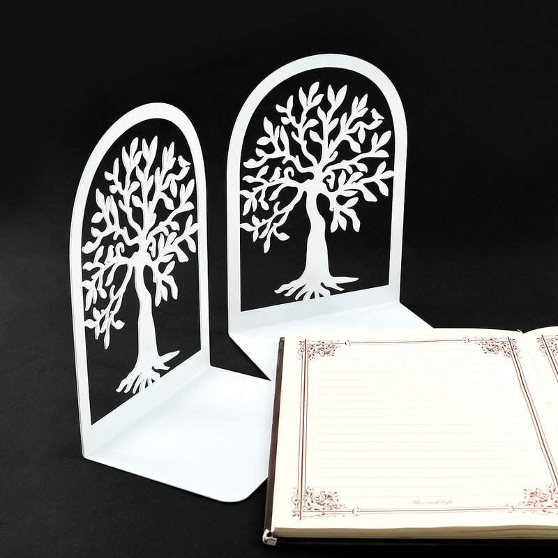 Weißer Baum des Lebens Desktop-Buch endet Büro Desktop Home Buchs tütze Geschenk für Buch liebt Büro Desktop Eisen Bücherregal