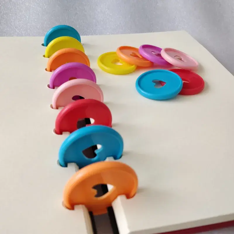 Anello di rilegatura in plastica 100PCS pulsante di rilegatura del libro foro per funghi anello di rilegatura clip blocco note fibbia a disco a fogli mobili