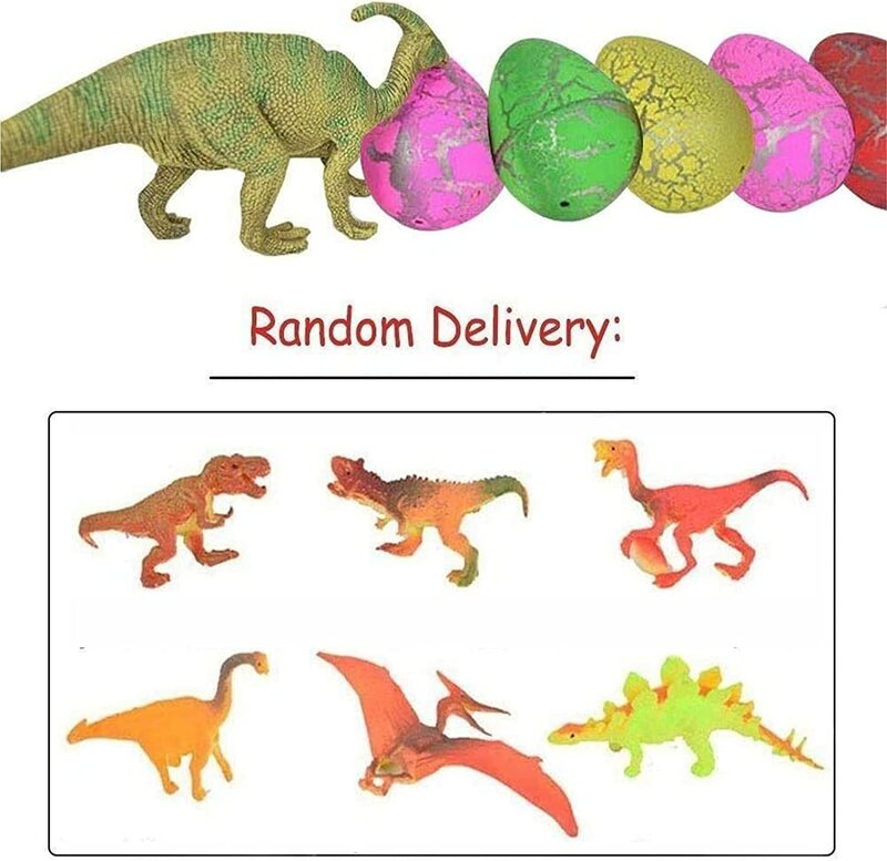 60 szt. Jaja dinozaurów, rosną w wodzie koszyk wielkanocny nadziewarki, zestawy do nauki pękania jaj nowe zabawki prezenty wielkanocne (kolor losowy)