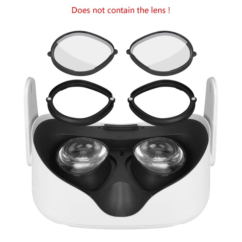 Oculus-Quest 2 VR Óculos Magnético Lens Frame, Clipe de Desmontagem Rápida, Proteção para Óculos VR, Sem Lente