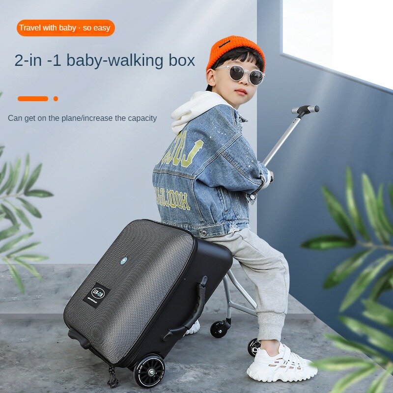 Kinder gepäck Reisekoffer bietet mit Rädern Jungen und Mädchen Roll rucksack Baby boxen gelb faul Trolley Case Fahrt