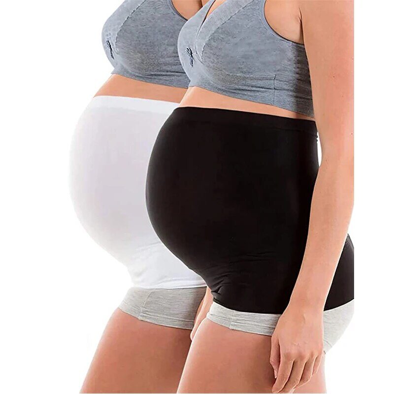 Novo 2 pçs womens maternidade barriga banda para gravidez antiderrapante silicone estiramento gravidez suporte cinto bandas