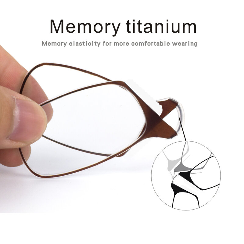 2023 Folding Legless Nose Clip Reading Glasses Men Women Mini Portable Smart Magnifier Glasses Ultra-light Diopter+1.0 To +3.0