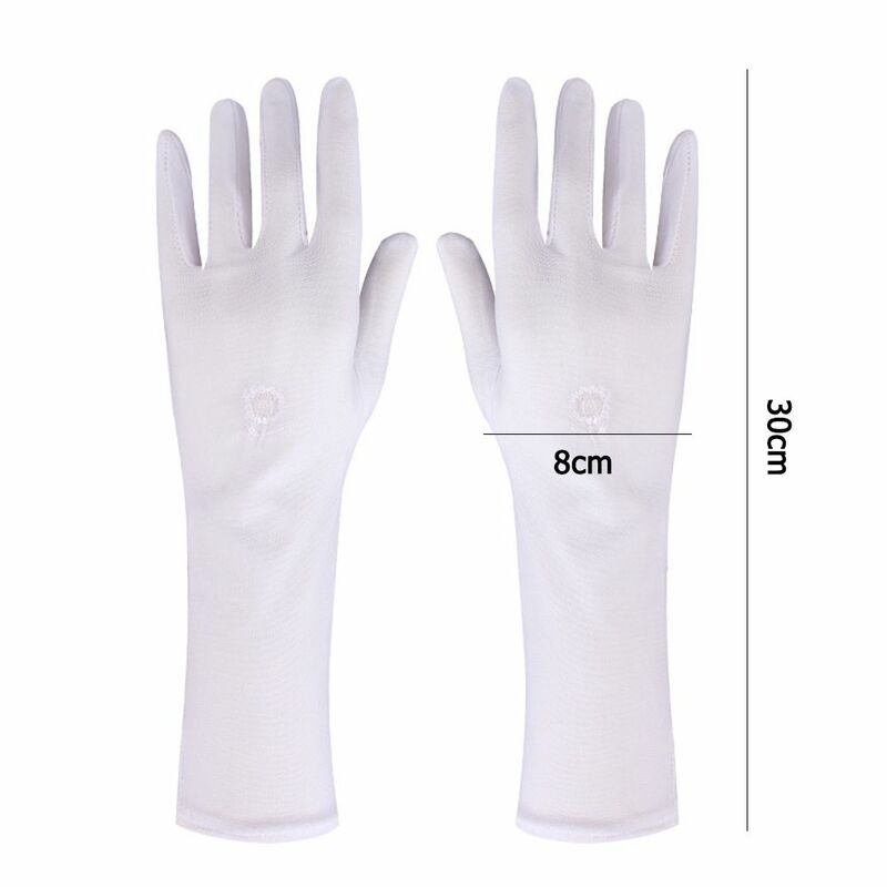 Guanti da guida sottili medio-lunghi da donna guanti da galateo guanti per la protezione solare Anti UV