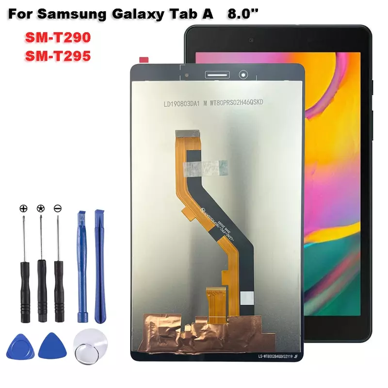 Pantalla LCD de 8,0 "para Samsung Galaxy Tab A SM-T290, digitalizador con pantalla táctil, piezas de reparación de montaje de vidrio, SM-T295, T290, T295, nuevo