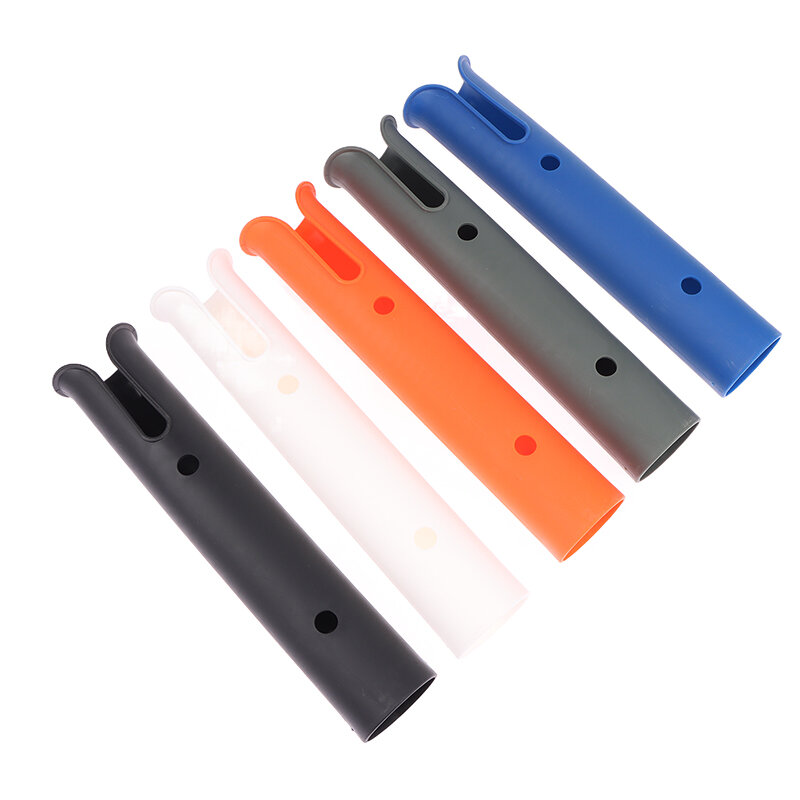 Soporte de plástico para caña de pescar, accesorio de montaje de tubo de poste duradero, giratorio, ligero y portátil, 1 unidad