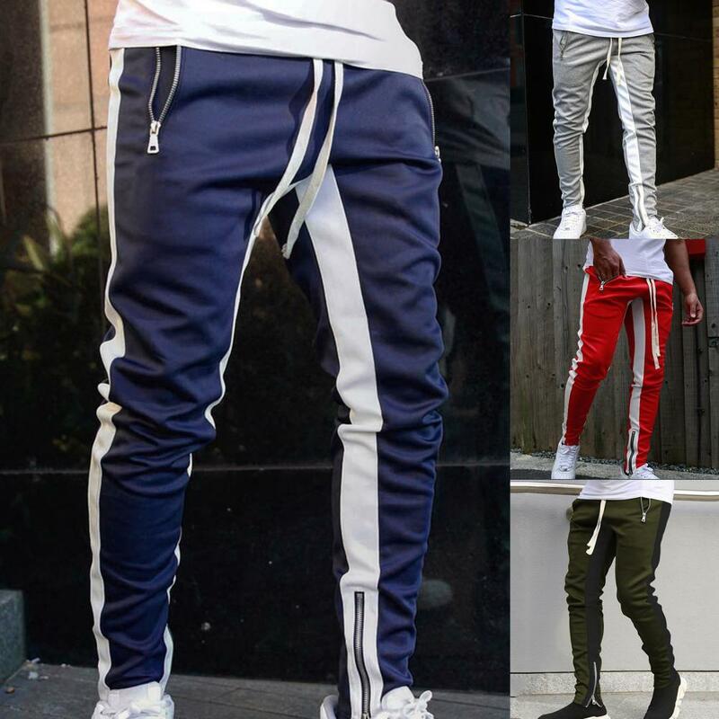 Great  Male Pants Quick Dry Slim Male Pants Pockets Sports Spring Sweatpants for Work