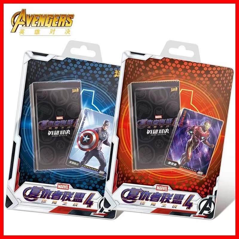 Layou kartu Marvel Anime The Avengers komik pahlawan Versus koleksi kartu pesta bermain permainan kartu hadiah anak-anak