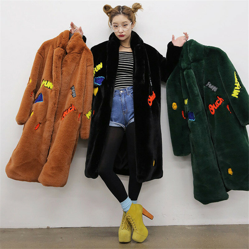 Высококачественные Новые осенне-зимние пальто и куртки из искусственного меха Женское пальто зимняя меховая куртка для женщин