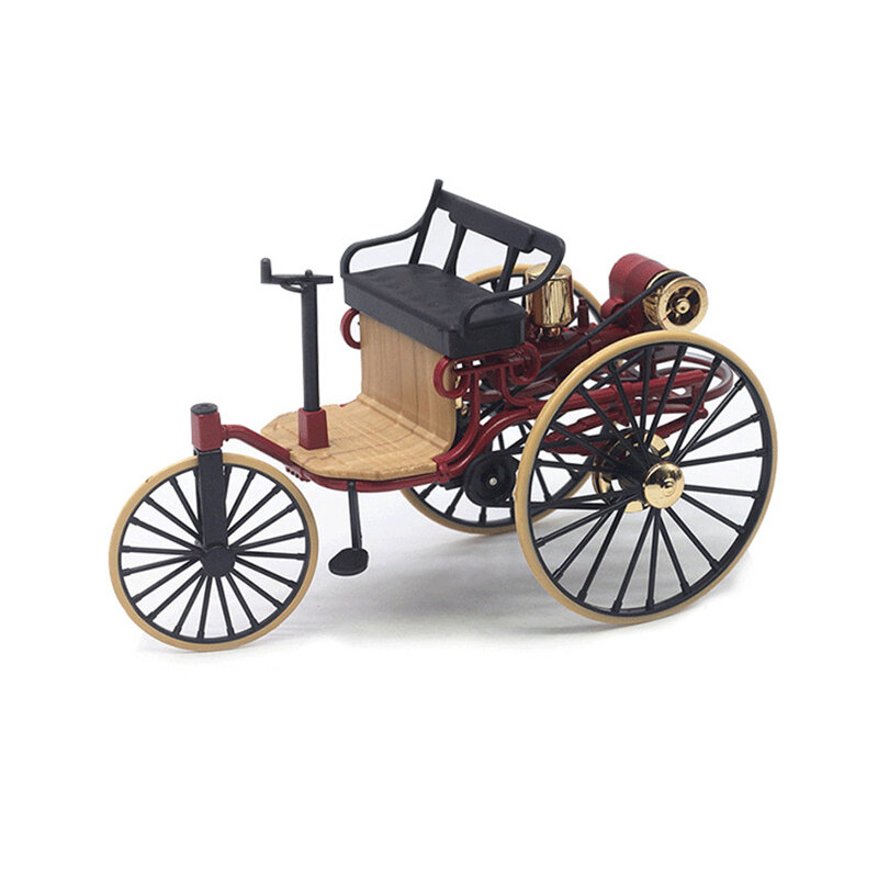 Coche clásico Vintage N ° 1 de aleación para niños, juguete de simulación de triciclo, colección de regalos, 1:12, 1886, 1 unidad