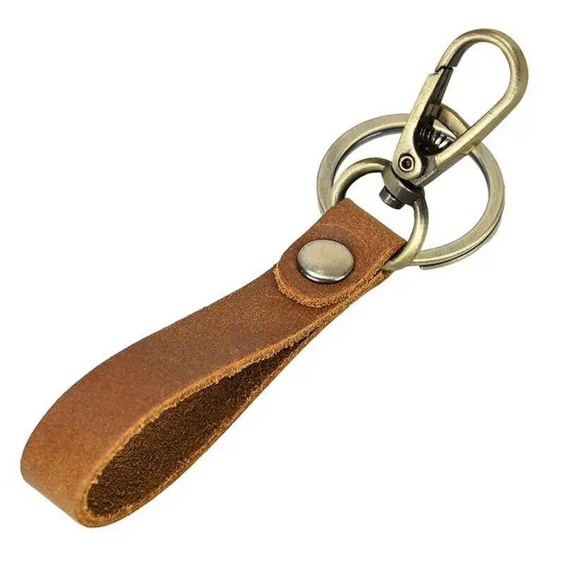 Leather Keychain For Car Keys PU Leather Retro Key Chains Portable Key Chains For Cell Phone School Bag Purse