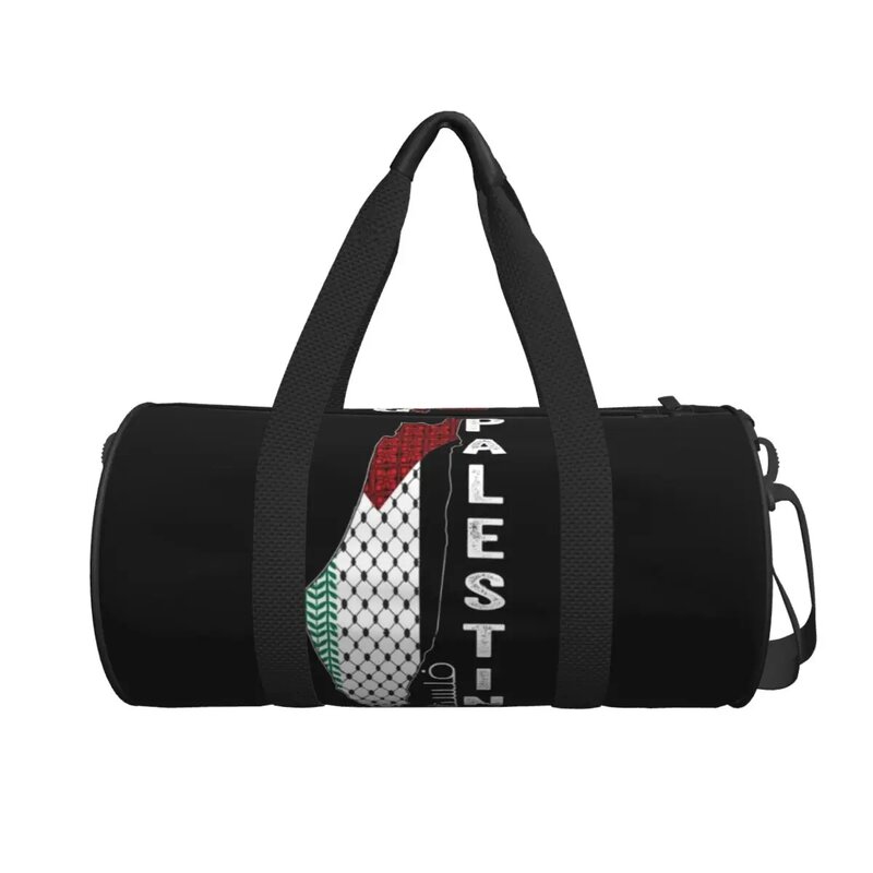 Дорожная сумка для мужчин, большая сумочка для спортзала с рисунком карты Палестины, узорная сумка для выходных, тренировочная спортивная ретро сумка